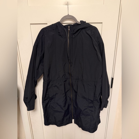 EILEEN FISHER M Lightweight
Organic Cotton Nylon Hooded Long
Jacket Oversized - Picture 2 of 11